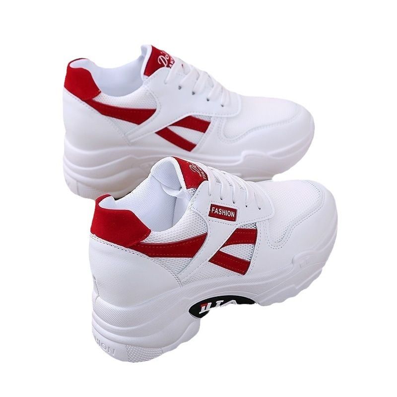 Female 2025 Spring Autumn Thick Bottom 8cm Sports With Inner Height Increase, Versatile, Casual And Plush Dad Shoes,_voghion.com
