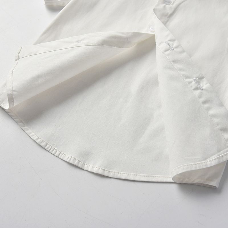 Kinderkleidung Sommer Jungen Kurzarm Overall Anzug Baumwolle weißes Hemd Geburtstagsleistung Kleidung Kinderkleidung_voghion.com