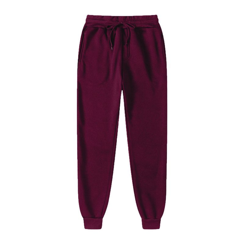 New Men's Casual Pants Fleece Lined Thickened Solid Color Plus Size Running Fitness Sweatpants_voghion.com