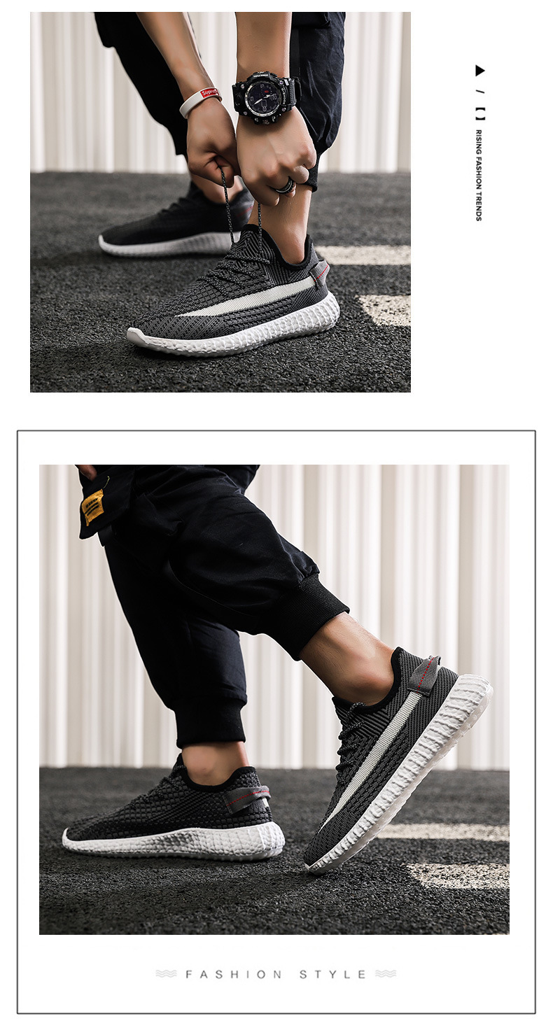 2023 summer men's shoes Korean style trendy sports shoes color-changing flying woven shoes mesh breathable men's shoes all-match casual shoes_voghion.com