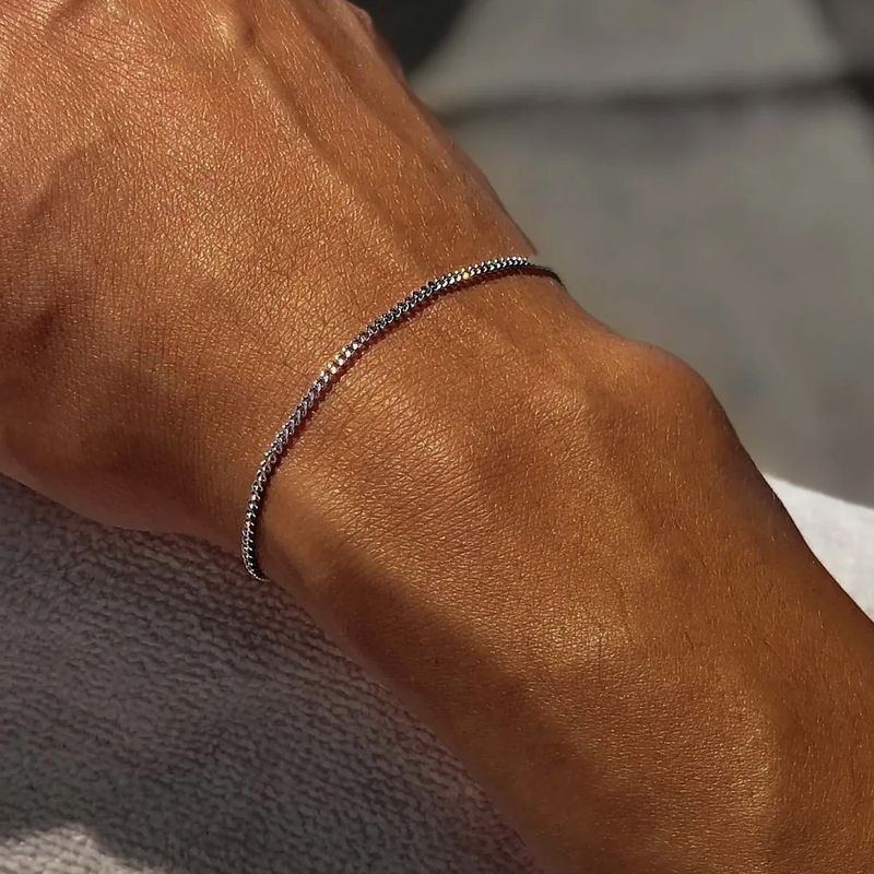 Bracciale da uomo St.delan in acciaio inossidabile con catena cubana, semplice e alla moda, regolabile e resistente alla luce_voghion.com