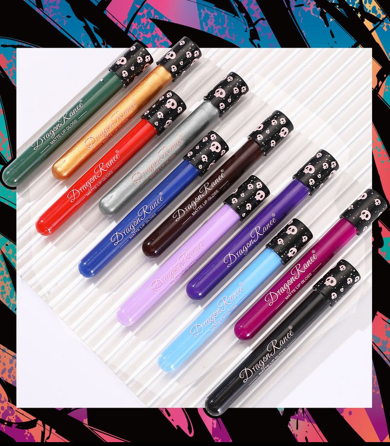 Creatieve Halloween-make-up - Retro matte, veelkleurige lipgloss_voghion.com