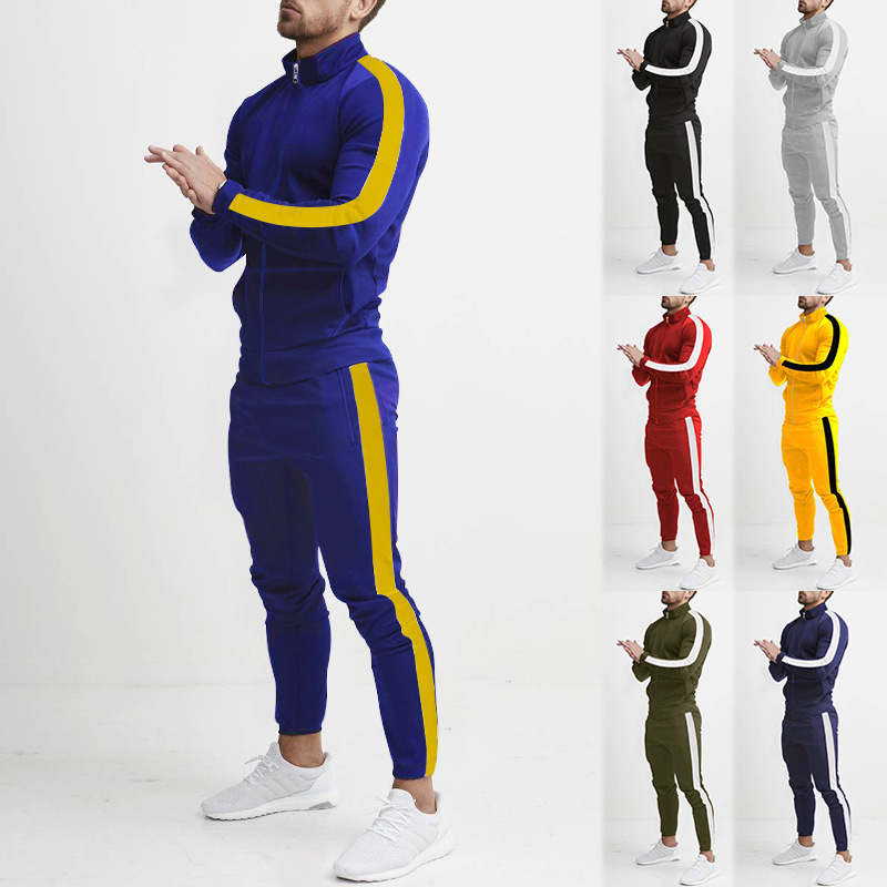 Ropa de hombre, traje deportivo, traje de ocio a juego, deportes de moda con capucha_voghion.com