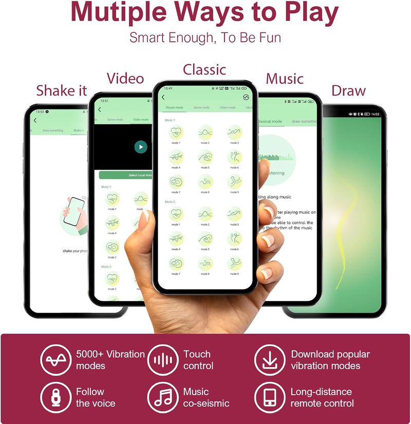 G-Punkt-Höschenvibrator mit APP-Fernbedienung, Pink Fun, tragbar über große Entfernungen, wiederaufladbares Sexspielzeug für Erwachsene, mehr als 10 Vibrationen für Frauen_voghion.com