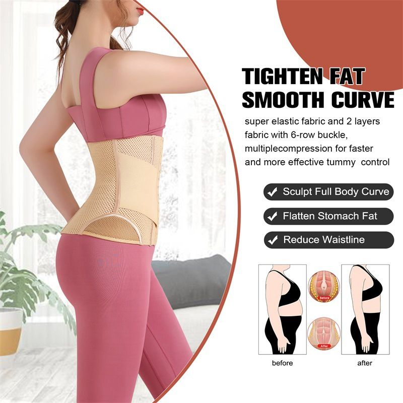 VoleFox Waist Trainer For Women High Waist Shaper Belt Strong Back Support Slimming Yoga Belt Large Size_voghion.com