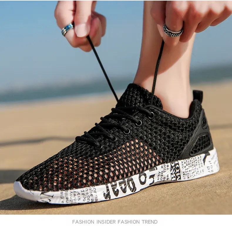 Aqua Breathable Trekking Beach Hot Quick Drying Outdoor Fishing Wading Shoes Water Sneakers Men Lace Up_voghion.com