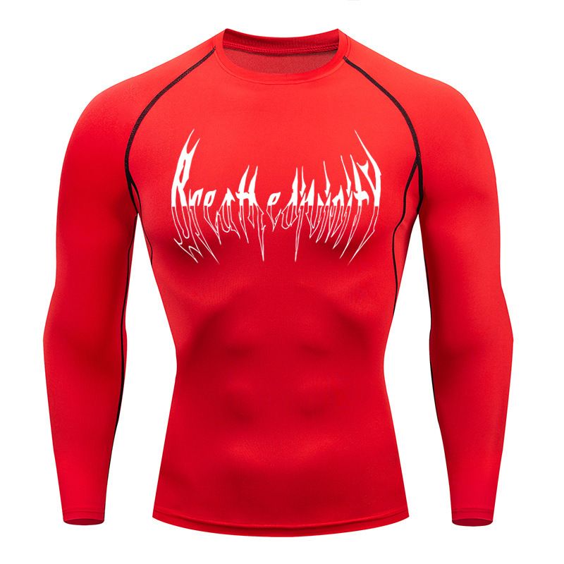 Compressed Long Sleeved Shir, Black -shir, Men's Muscle Quick Drying, Finess Clohing, Sun Proecion, And Spors_voghion.com