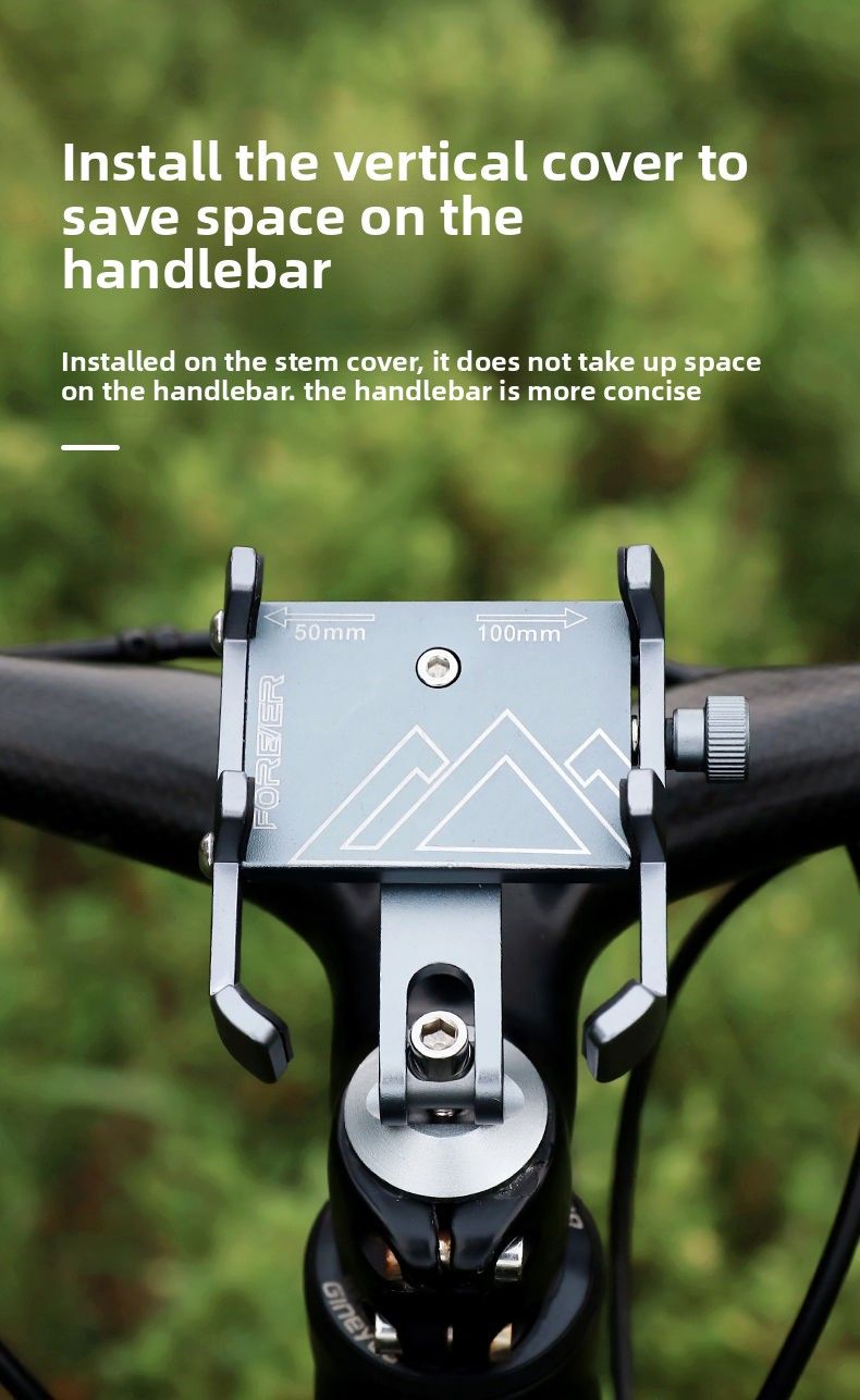 Bicycle Phone Mount Road Mountain Bike Handlebar Fixed Cycling Navigation Aluminum Alloy Bracket Equipment_voghion.com