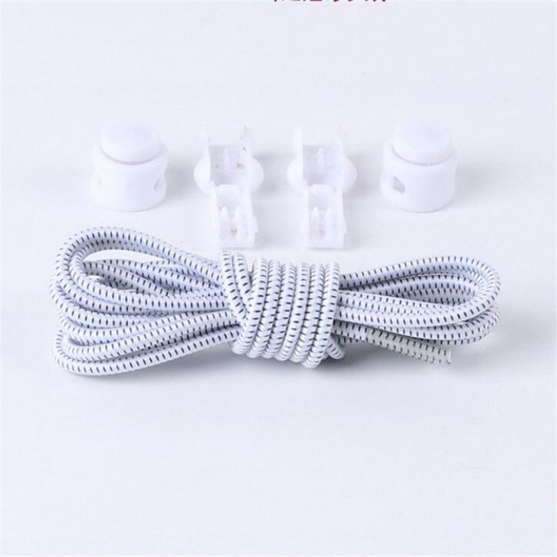 1 paio di lacci per scarpe da ginnastica elastici senza cravatta per scarpe che si allungano blocco lacci pigri lacci rapidi in gomma lacci rotondi_voghion.com