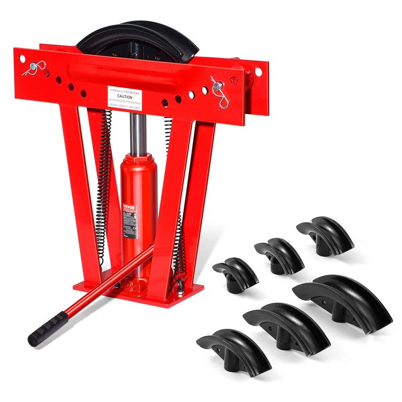 Hydraulic Pipe Bender 12 Ton Manual Pipe Bending Tool With 6 Dies_voghion.com