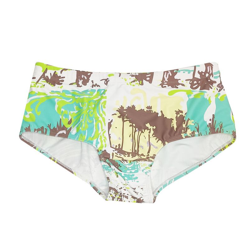 UXH Summer Island Gro Gréng Kokosnoss Bam Silhouette Moud Kleng Boxershorts Europäesch an Amerikanesch Strand Boxershorts Schwammboxer Männer_voghion.com