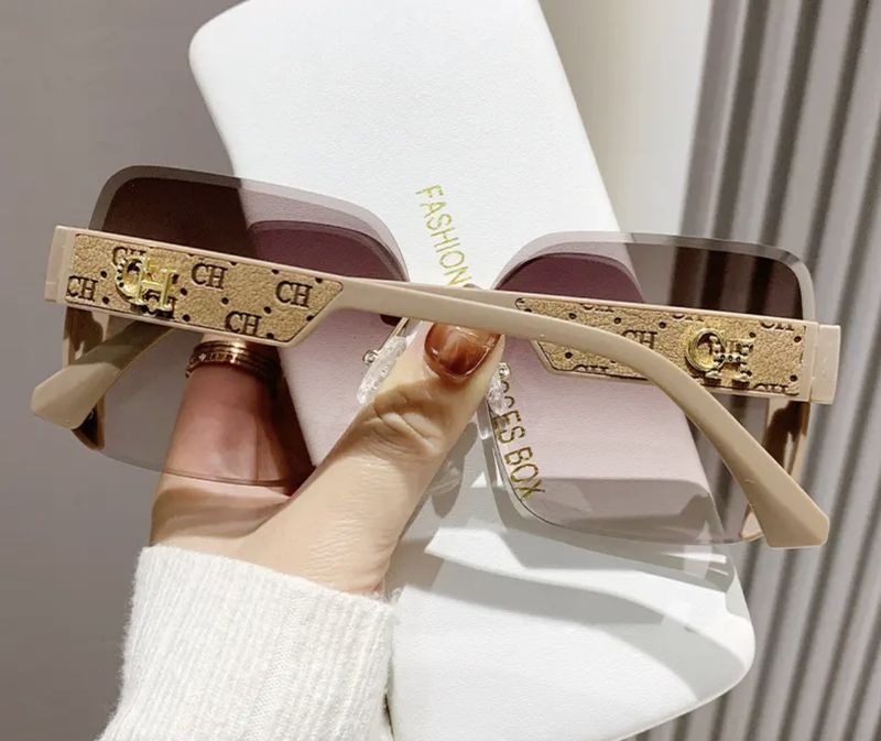 Lunettes de soleil tendance à paillettes fines pour femmes, protection UV, nouveau style 2025_voghion.com