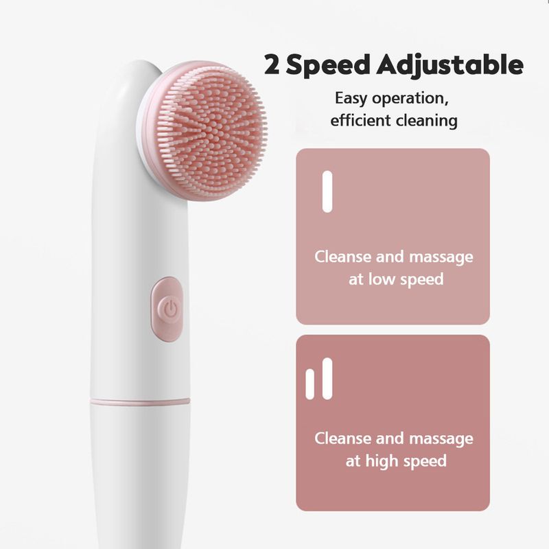 Novo 2-em-1 silicone limpeza facial dos poros e beleza limpador elétrico ultrassônico_voghion.com