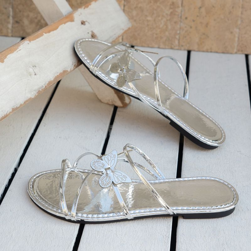 large size women's flat casual sandals temu bow solid color women's slippers_voghion.com