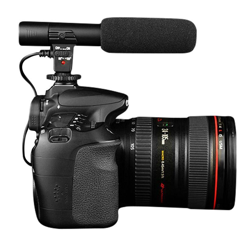 Mikrofon do nagrywania Mic-05 3,5 mm Cyfrowy film DV Aparat SLR Studio Stereo Kamera do aparatu Canon Nikon Pentax_voghion.com