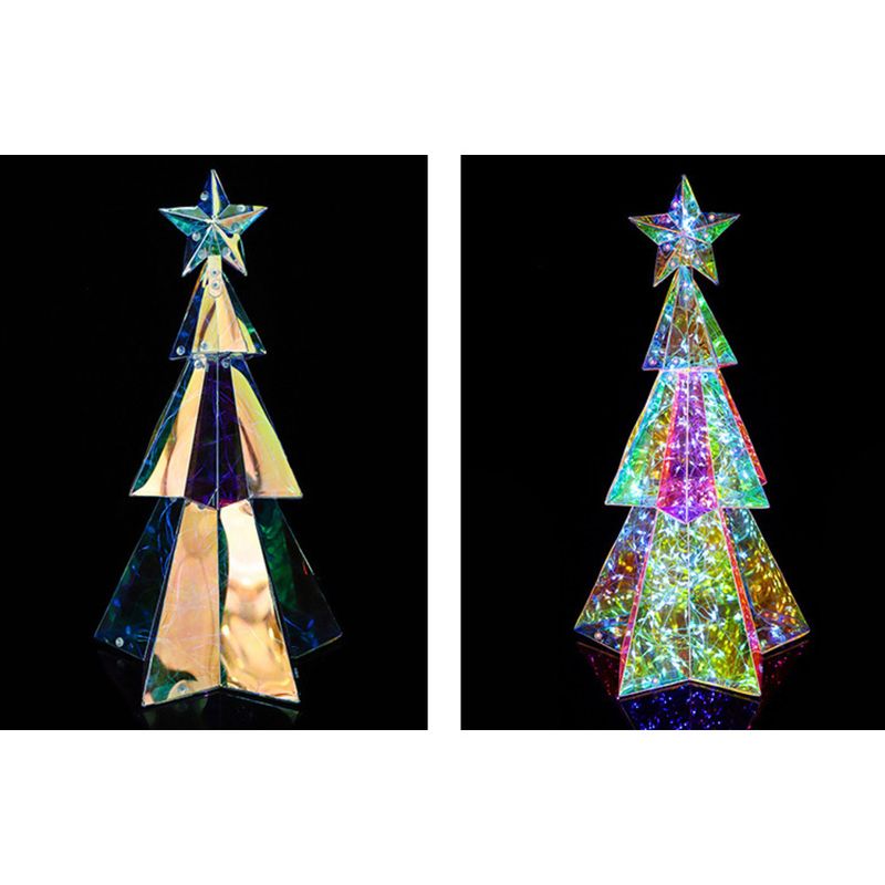 37cm Glowing Decorative Ornament Transparent Iridescent Christmas Tree For Living Room And Window Display Atmosphere_voghion.com