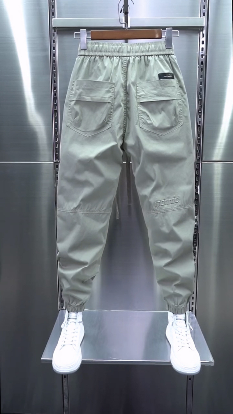 Teenage and guys Slim slimming small foot harem pants for men, handsome and versatile nine point leggings, summer thin casual overalls for men_voghion.com