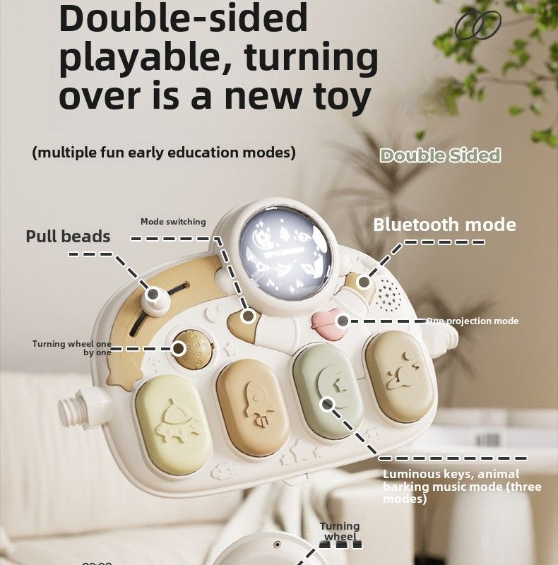 Qiao Le Bear Baby Pedal Piano Fitness Rack Walker 3 luni 6 Puzzle Educație timpurie Nou-născut Toddler Baby Toys_voghion.com