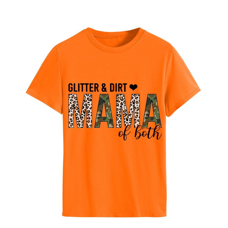 Einfarbiges, lässiges T-Shirt mit Rundhalsausschnitt und Buchstabendruck_voghion.com