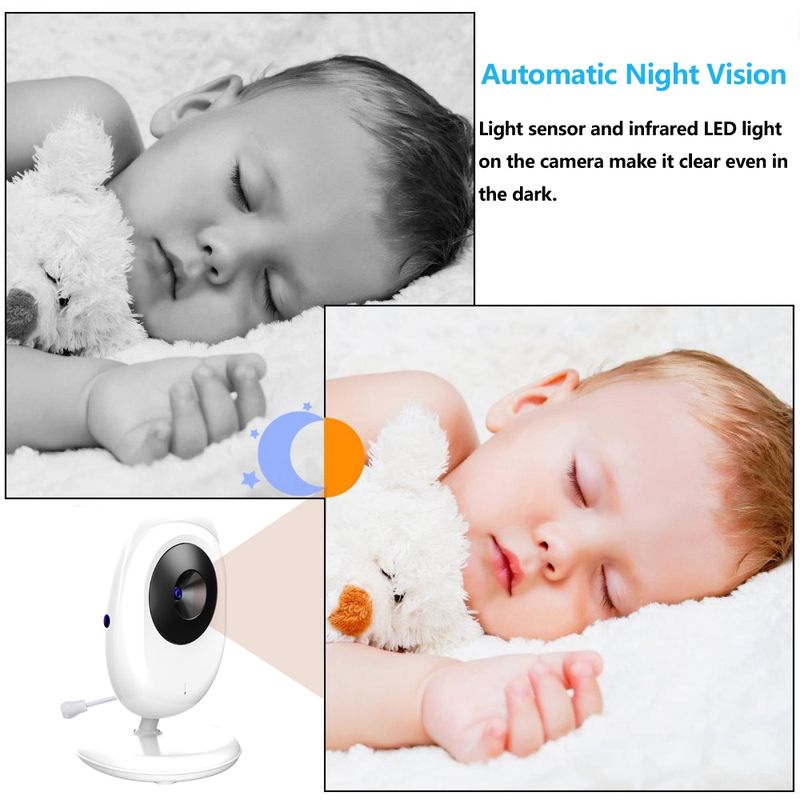 SP990 2.4 inç LCD Ekran Bebek Monitörü Bakım Kamerası (ABD Fişi)_voghion.com