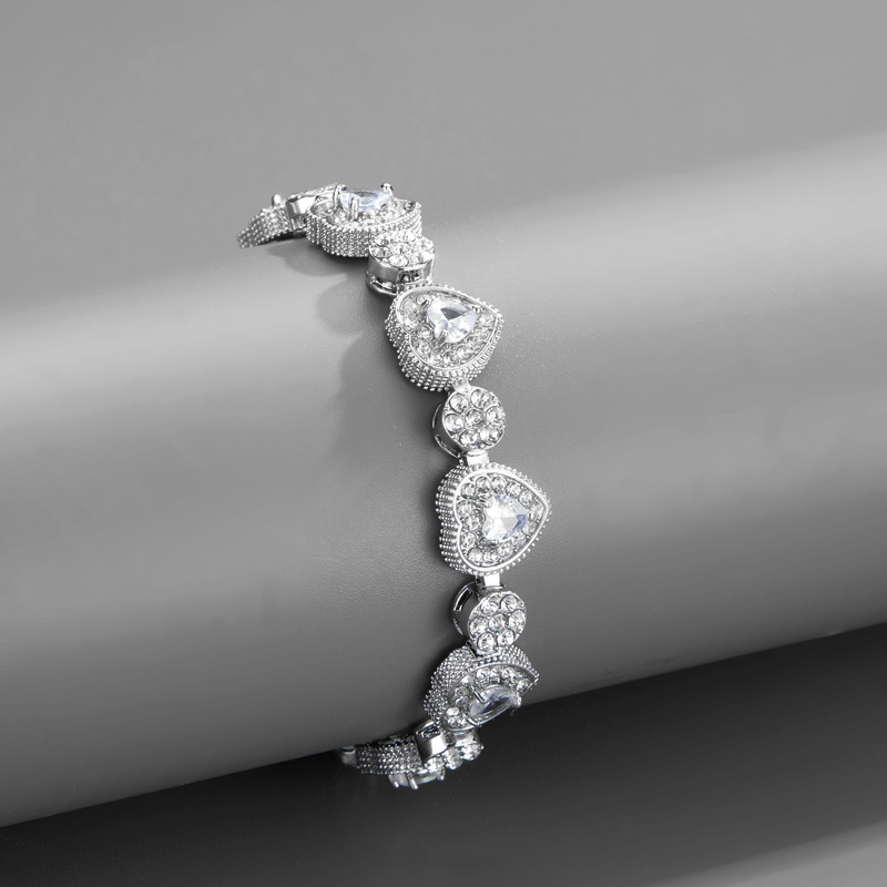 Hiphopo „New Love Rock Candy“ cirkonio sujungimo karoliai, 12 mm geometrinis kubietiškos grandinėlės asmenybės mados tendencijų papuošalai_voghion.com