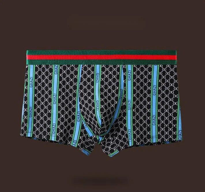 GD Herrenunterwäsche, GDAD-Geschenkbox, reine Baumwolle, atmungsaktiv, personalisierbar, bedruckt, Unterwäsche, Big G Corner Shorts_voghion.com