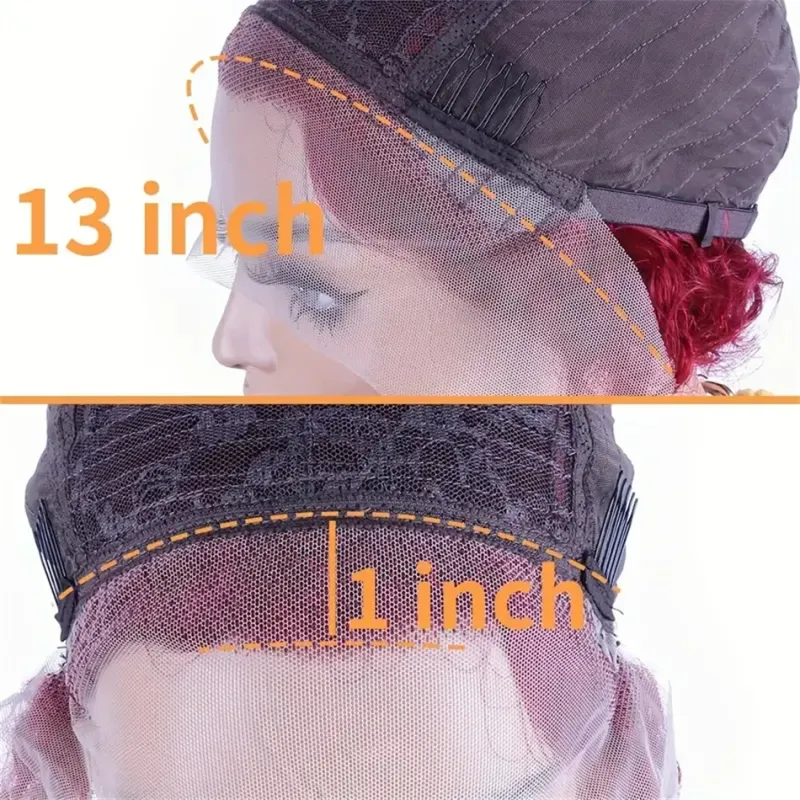 Pixie Cut Paryk Krøllet 13X1 Transparent Blonde Parykker Ægte Hår 180% Densitet Brasiliansk Paryk 100% Vandbølget Naturligt Hår Paryk Remy Hår_voghion.com