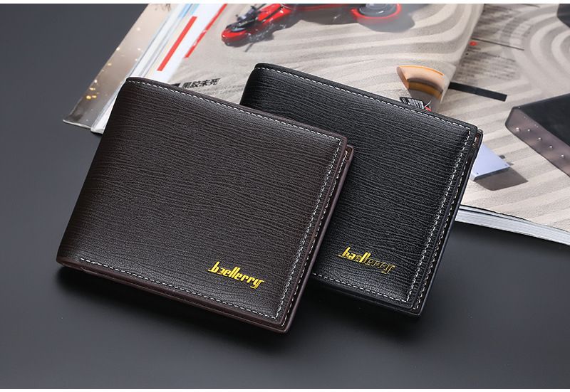 BAELLERRY nueva cartera corta para hombre horizontal con ranura para múltiples tarjetas clip abierto para billetes cartera informal al por mayor_voghion.com