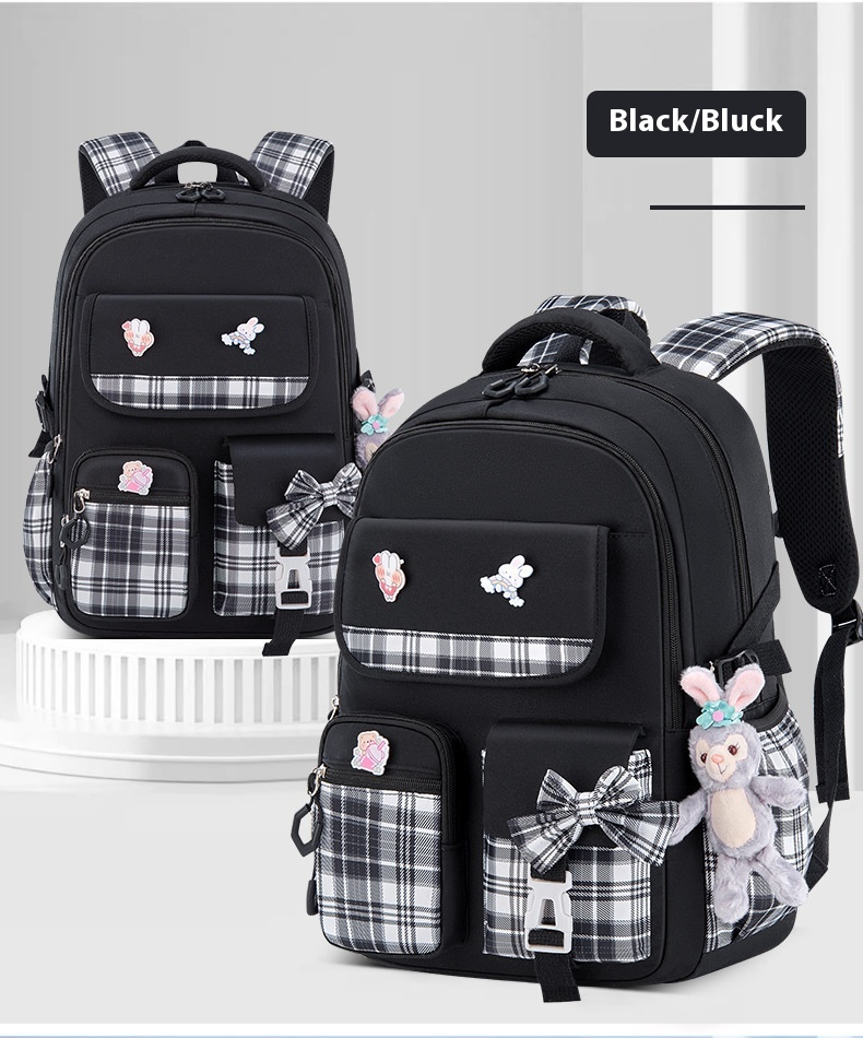 New Primary Student Cute Girl's Lightweight and Large Capacity, Load Reducing Children's School Bag, Backpack with_voghion.com