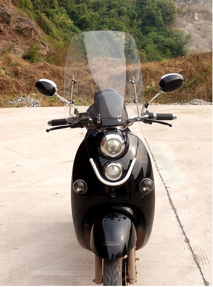 Parabrezza anteriore per scooter elettrico Lingying di grandi dimensioni, trasparente, HD, adatto a tutte le stagioni_voghion.com