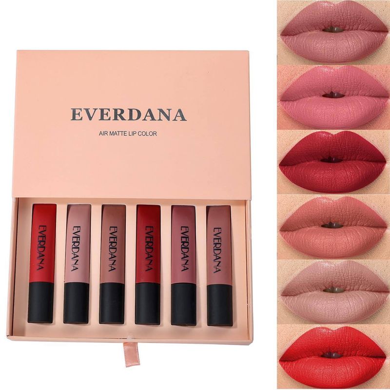 Velvet Matte Box Liquid Lipstick Long lasting Moisturizing, Not Easy to Stain Cup Fading Waterproof Lip Gloss_voghion.com
