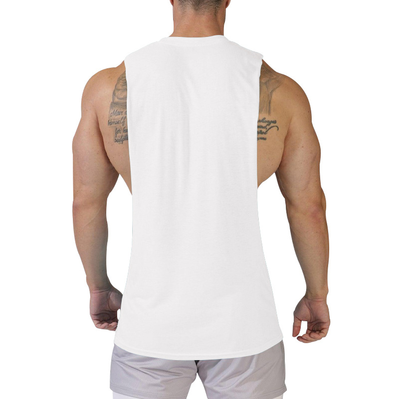 Men's Clothing New Men's Vest Muscular Men's Sports And Leisure Solid Color Men's Sleeveless Vest T Shirt_voghion.com