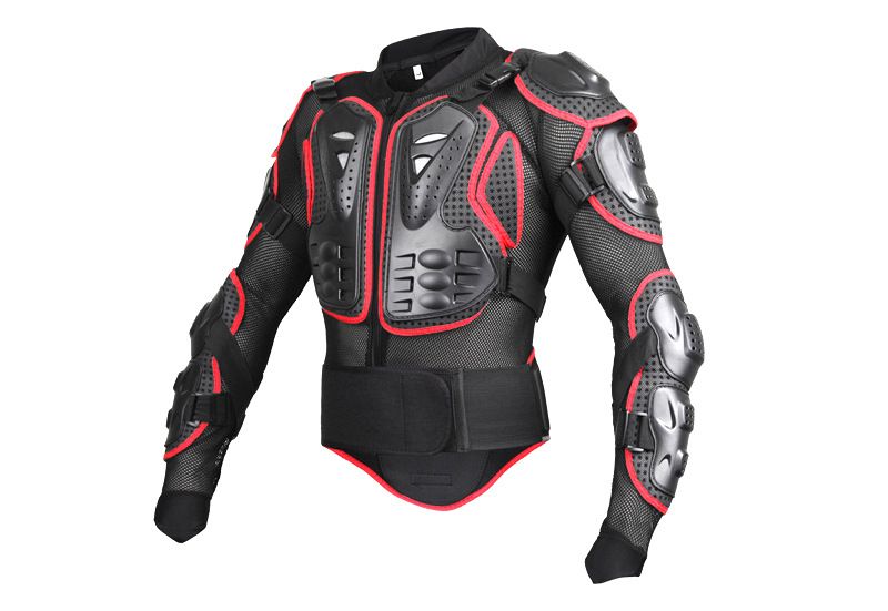 Giacca protettiva per motociclisti, equipaggiamento protettivo completo per equitazione, sci e sport estremi - Guscio in PE regolabile con protezioni per spalle, gomiti, schiena e vita_voghion.com