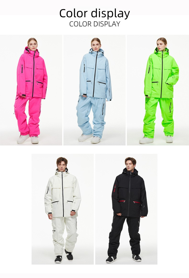 Skianzug-Set für Damen und Herren, Schneesaison, winddicht, wasserdicht, warm, Snowboardjacke, neues Modell_voghion.com