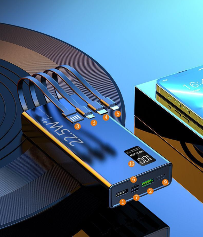 2025 New Fast Charging Large Capacity Built-in Cable Compatible With Xiaomi Power Bank Airplane Carry-on_voghion.com