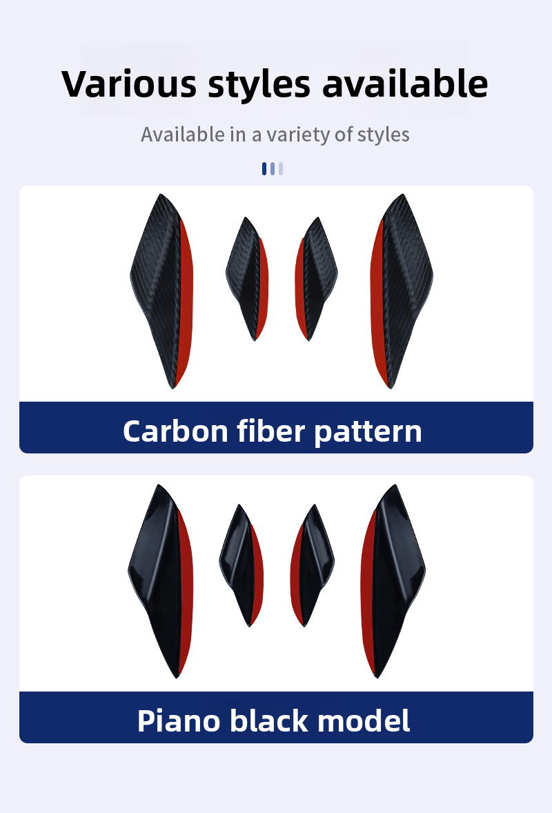 Car Accessories Modified Bumper Carbon Fiber Pattern Extended Universal Spoiler Anti-collision Strip Large Surround Wind_voghion.com