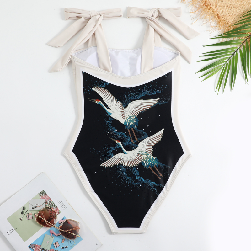 2023 Nyt Badetøj Konservativ One Piece Hot Spring Badetøj Sæt Dame Chiffon Cover Up_voghion.com