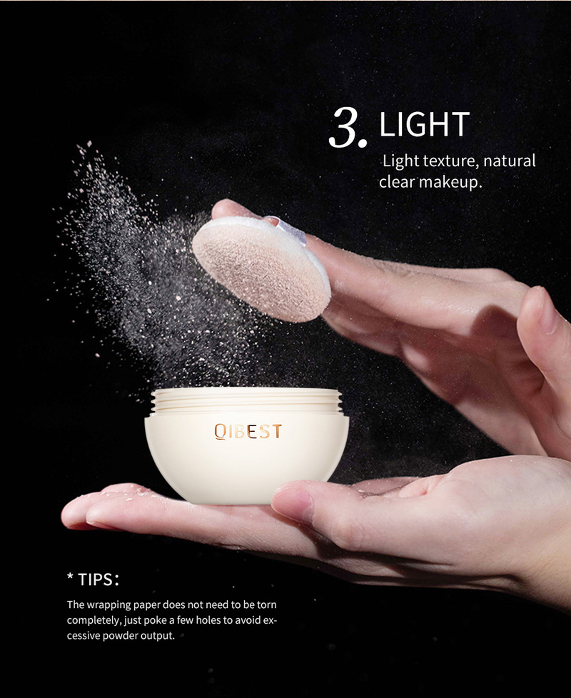 Carina QIBEST – correcteur naturel mat imperméable, poudre de réglage, toner fin léger_voghion.com