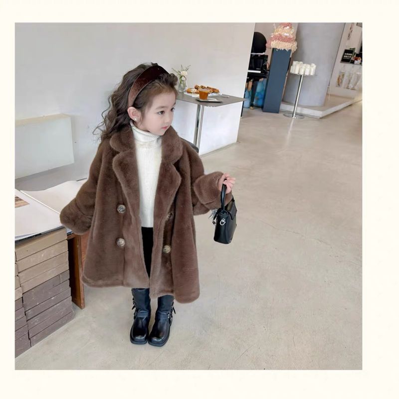 Premium-Kunstpelzmantel für Kinder – warmer, langer Wintermantel mit zweireihigen Knöpfen, weich und gemütlich, in 5 Farben erhältlich_voghion.com