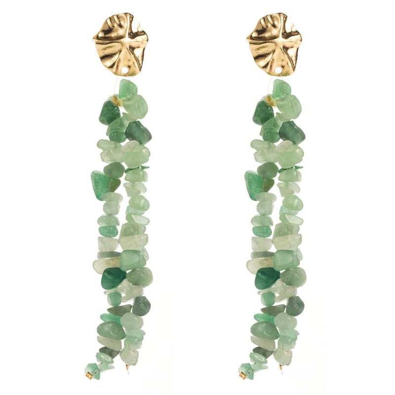 Orecchini a forma di ago d'argento con perline colorate fatte a mano e nappa lunga in stile fata per le vacanze, stile S, per le donne_voghion.com