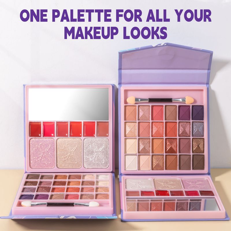 Makeup Sets Popular Multi Functional All In One Makeup Palette, Matte Pearlescent Eyeshadow, Lipstick, Blush, Contour And Highlight_voghion.com