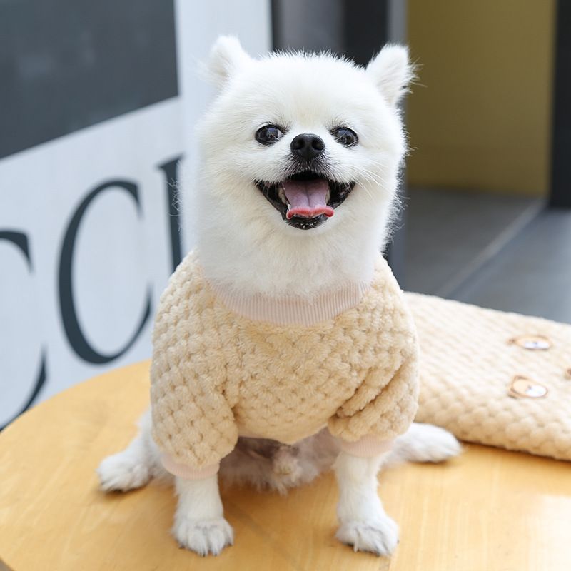 Ropa para perros pequeños y grandes, ropa para gatos, otoño e invierno, nuevos suministros para mascotas, ropa de vellón, método, cubo, ropa de dos patas, cuadros_voghion.com