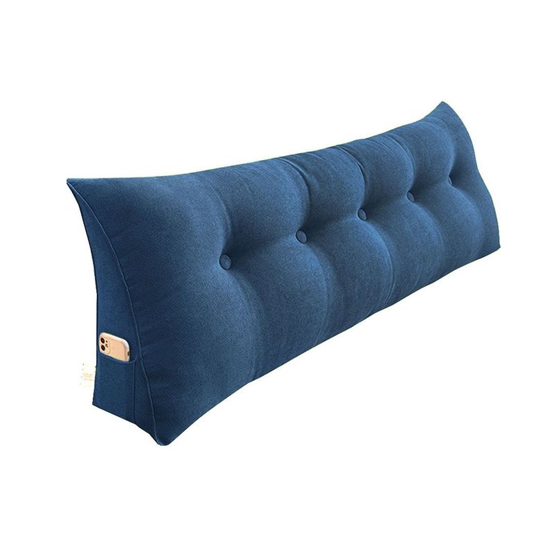 SOGA 150cm Blue Triangular Wedge Bed Pillow Headboard_voghion.com