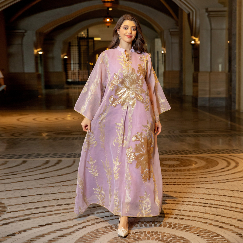 Muslimische Abaya Mit Seilstickerei, Damenrobe, Tradicionell, Modern, Wunderschön, Ramadan_voghion.com