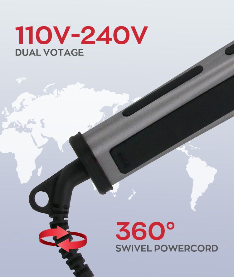 Spazzola lisciante per capelli a riscaldamento rapido - Strumento multifunzionale per lo styling per capelli lisci e senza crespo (tecnologia ionica, design portatile)_voghion.com