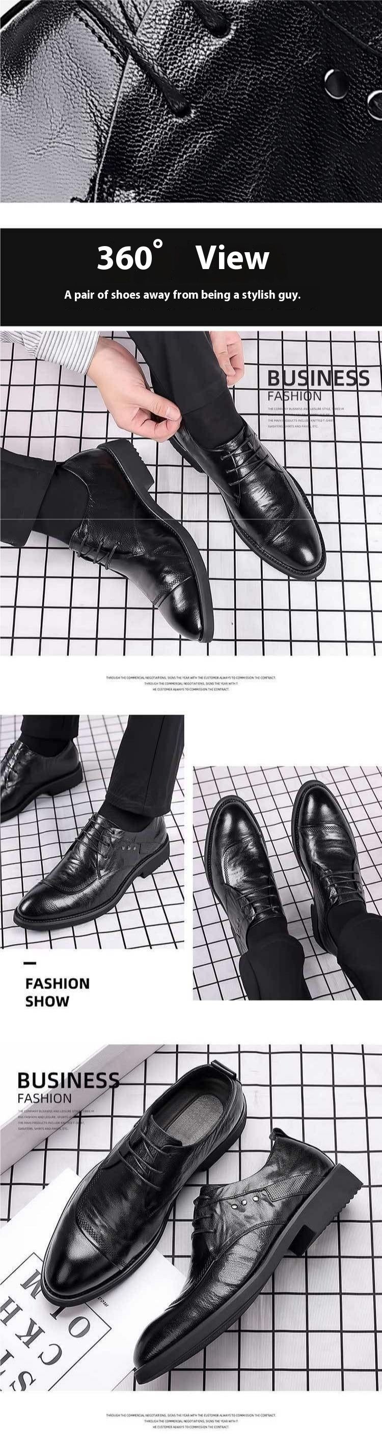 Lederschuhe für Herren: Business-Formal, Casual, Arbeitskleidung im koreanischen Stil, Bräutigam im britischen Stil, Trauzeuge, Hochzeitslederschuhe_voghion.com