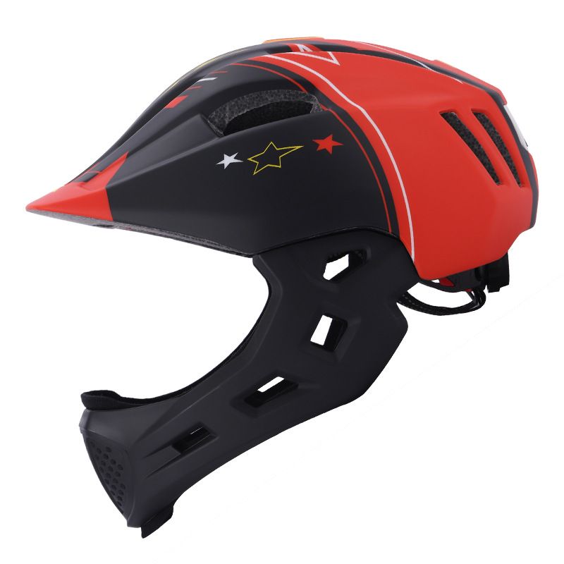 Casco anti-insetti per mountain bike per bambini, con USB, per bici da equilibrio, skateboard, monoblocco, casco integrale_voghion.com