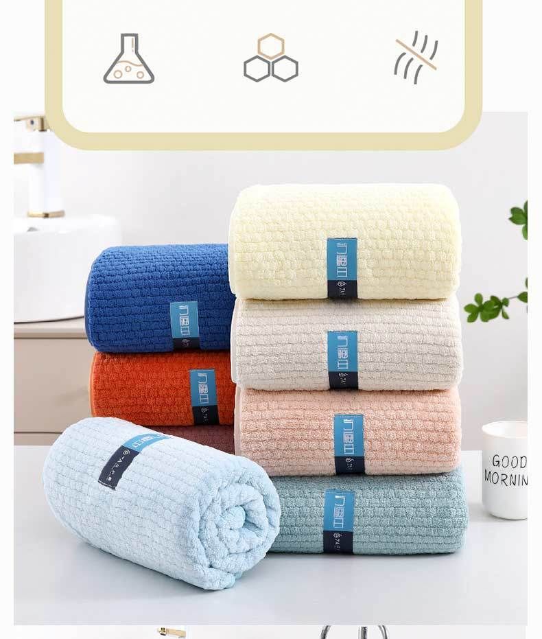 Fleece-antibakteerinen suurennettu kylpypyyhe, kotitalouksien pehmeä imukykyinen kylpypyyhe_voghion.com