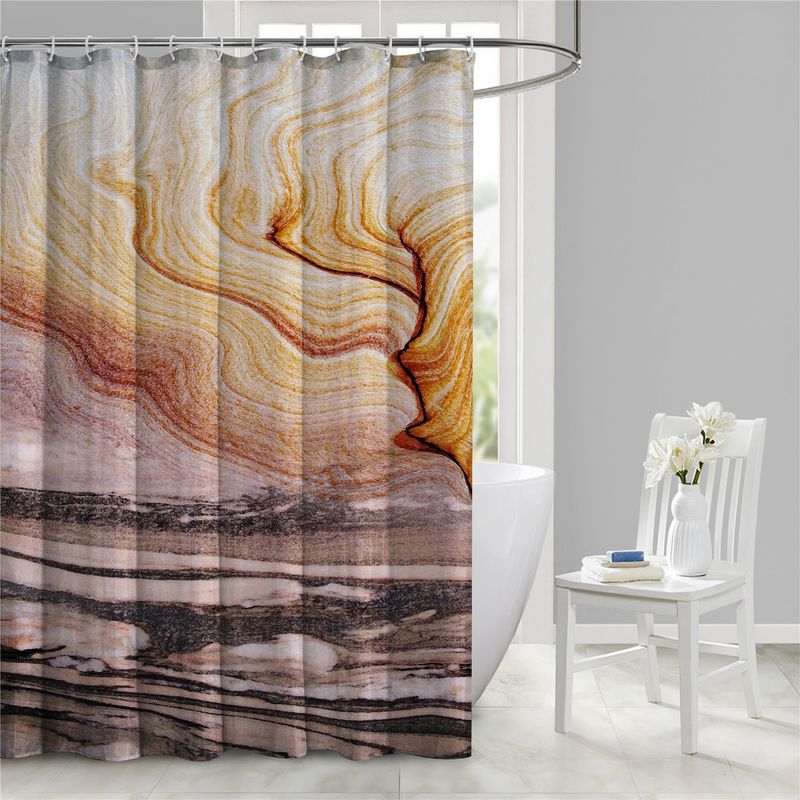 Vio pārrobežu vienkāršs ūdensizturīgs dušas aizkars 3D digitālais dušas aizkaru audums vannas istabas starpsienu aizkars ārējā tirdzniecība pārrobežu_voghion.com