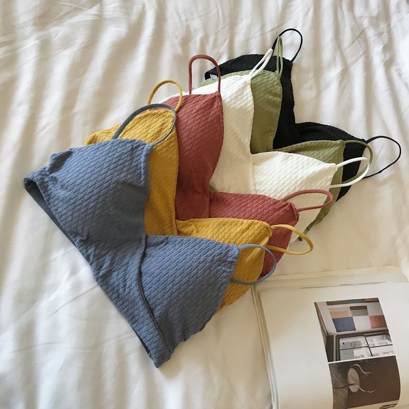 Niche Push-up Wireless Bra With Cross Design_voghion.com